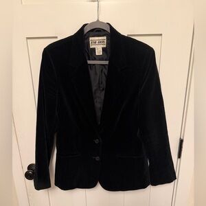 Vintage Black Velvet Blazer The Bon 14 Two Button Classic Dark Academia 90’s